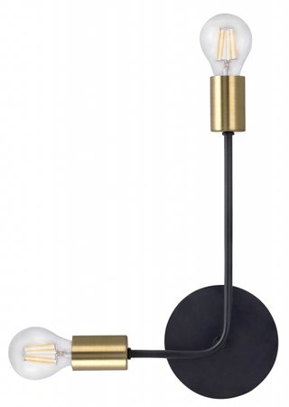 LANNY Rabalux - industriálna lampa nástenná - zlato-čierna