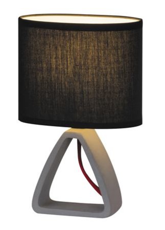 HENRY Rabalux - lampa stolná - čierny textil + betón