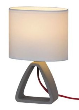HENRY Rabalux - lampa stolná - biely textil + betón