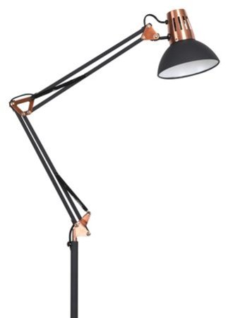 GARETH Rabalux - stojacia lampa - čierno-medený kov - 1715mm