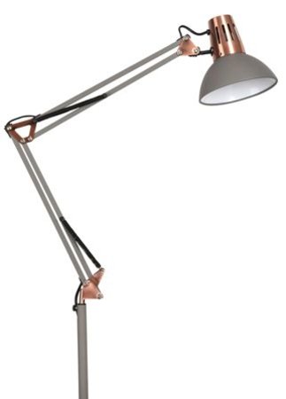 GARETH Rabalux - stojacia lampa - šedo-medený kov - 1715mm
