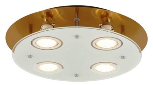 NAOMI Rabalux - stropnica - GU10/LED - bronz/sklo - ø 300mm