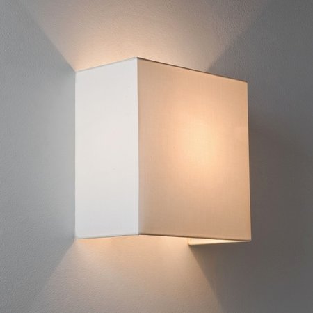 CHUO Astro - nástenná lampa - biely textil - 250x250mm
