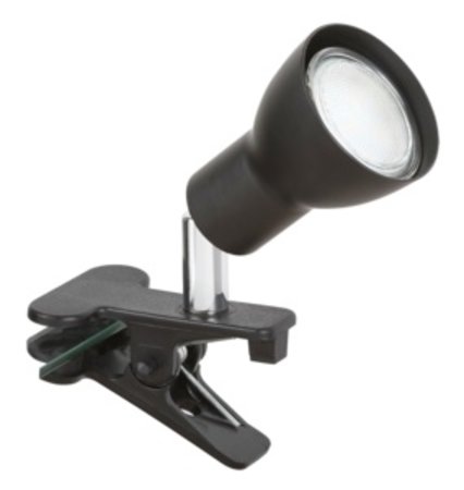 FRED Rabalux - štipcová lampa čierna - GU10/LED - kov/plast
