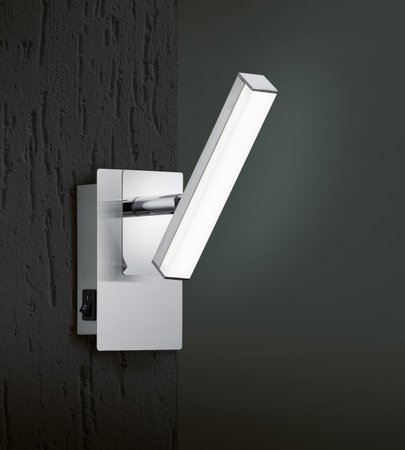 OPIUM Trio - nástenná LED lampa - nikel/chróm/akryl