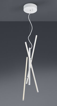 TIRIAC Trio - závesná LED lampa - 600mm - matný biely kov