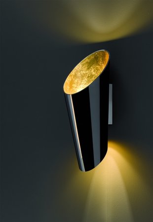 MADEIRA Trio - nástenné svietidlo - zlato-čierne sklo- 450mm