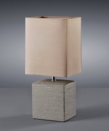 PING Trio - stolná lampa - hnedá keramika/textil - 290mm