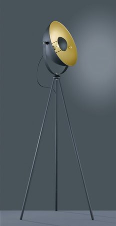 CHEWY Trio - stojanová lampa na trojnožke - čierny kov 