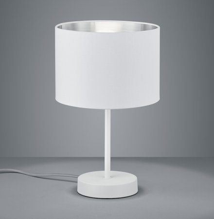 HOSTEL Trio - lampa stolná - strieborno-biela - 330mm