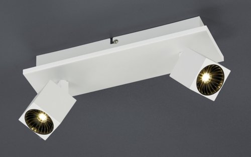 CUBA Trio - stropný LED spot - biely kov - 300mm
