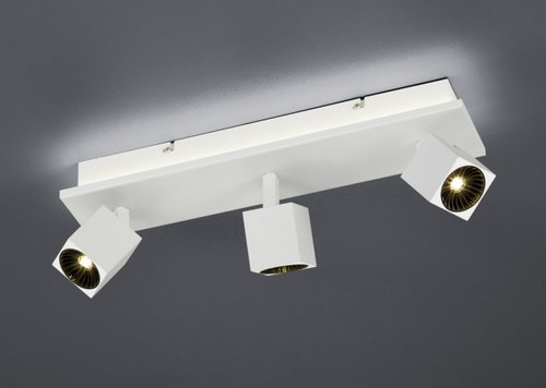 CUBA Trio - stropný LED spot - biely kov - 550mm