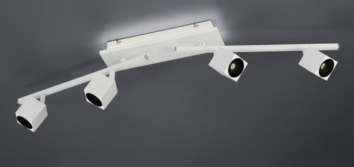 CUBA Trio - stropný LED spot - biely kov - 860mm