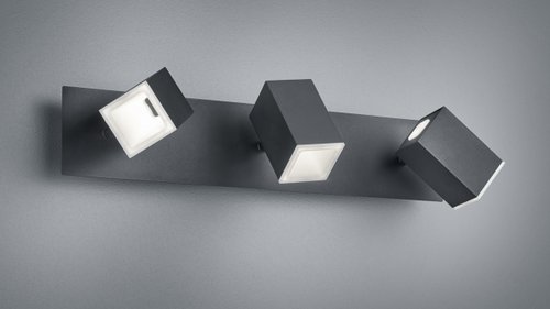 LAGOS Trio - bodové LED svetlo - čierny kov+akryl - 450mm