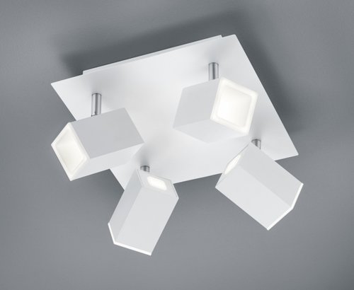 LAGOS Trio - bodové LED svetlo - biely kov+akryl - 250mm