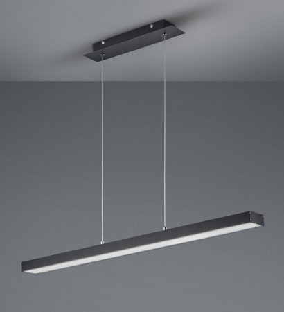 AGANO Trio - LED lampa závesná - 1000mm- čierny hliník+akryl