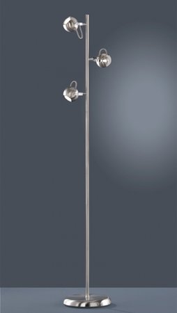 BASTIA Trio - stojanové svietidlo - kov/nikel - 1500mm