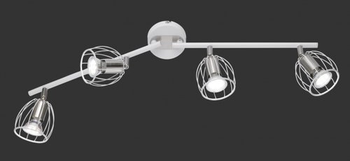 EVIAN Trio - stropná bodová lampa - matný biely kov - 700mm