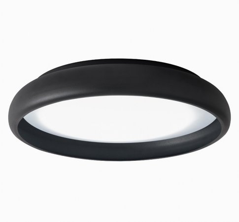 ELO Redo - LED stropnica - čierny kov/biely akryl - ø 450mm