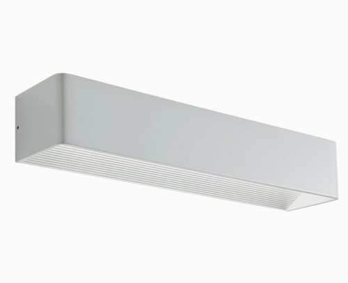 DUEL Redo - nástenné LED svietidlo - matný biely kov - 430mm