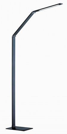 GERI Honsel - LED lampa stojanová - šedý kov/akryl - 1330mm