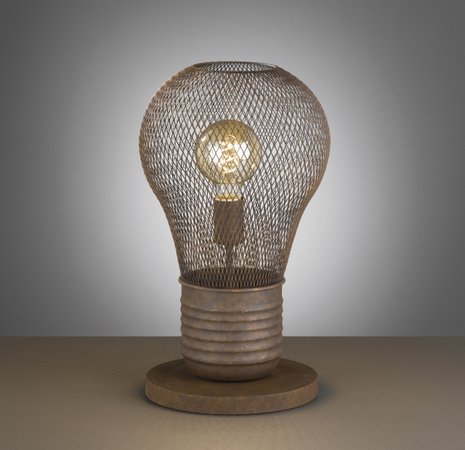 BIRNE Honsel - industriálna lampa stolná - kov/hrdza - 470mm