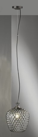ALI Honsel - lampa závesná - dymové sklo+čierny nikel- 250mm