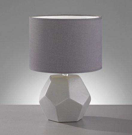 DIA Honsel - stolná lampa - šedá keramika+textil - 350mm