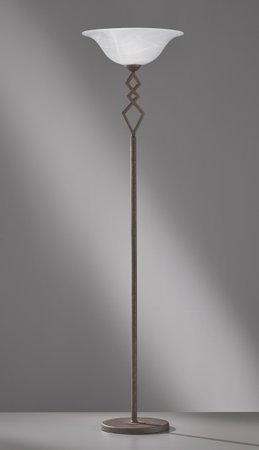 BERGAMO Honsel - stojanová lampa - hrdzavý kov+sklo - 1740mm