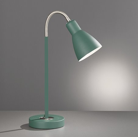 LOLLAND Honsel - stolová lampa - zelený kov+nikel - 430mm