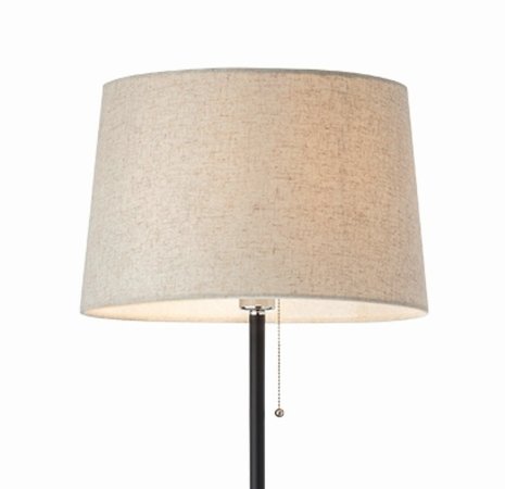 GLENN Redo - stojanová lampa so stolíkom - kov+drevo/orech