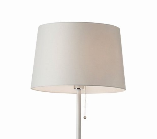 GLENN Redo - stojanová lampa so stolíkom - kov+drevo/dub