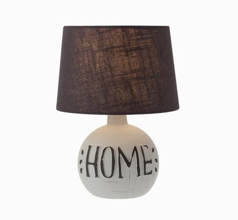 HOME Redo - stolná lampa - keramika+hnedý textil - 270mm