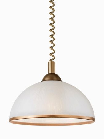 SARDINIA Redo - závesná lampa - biely kov/zlatý dekor